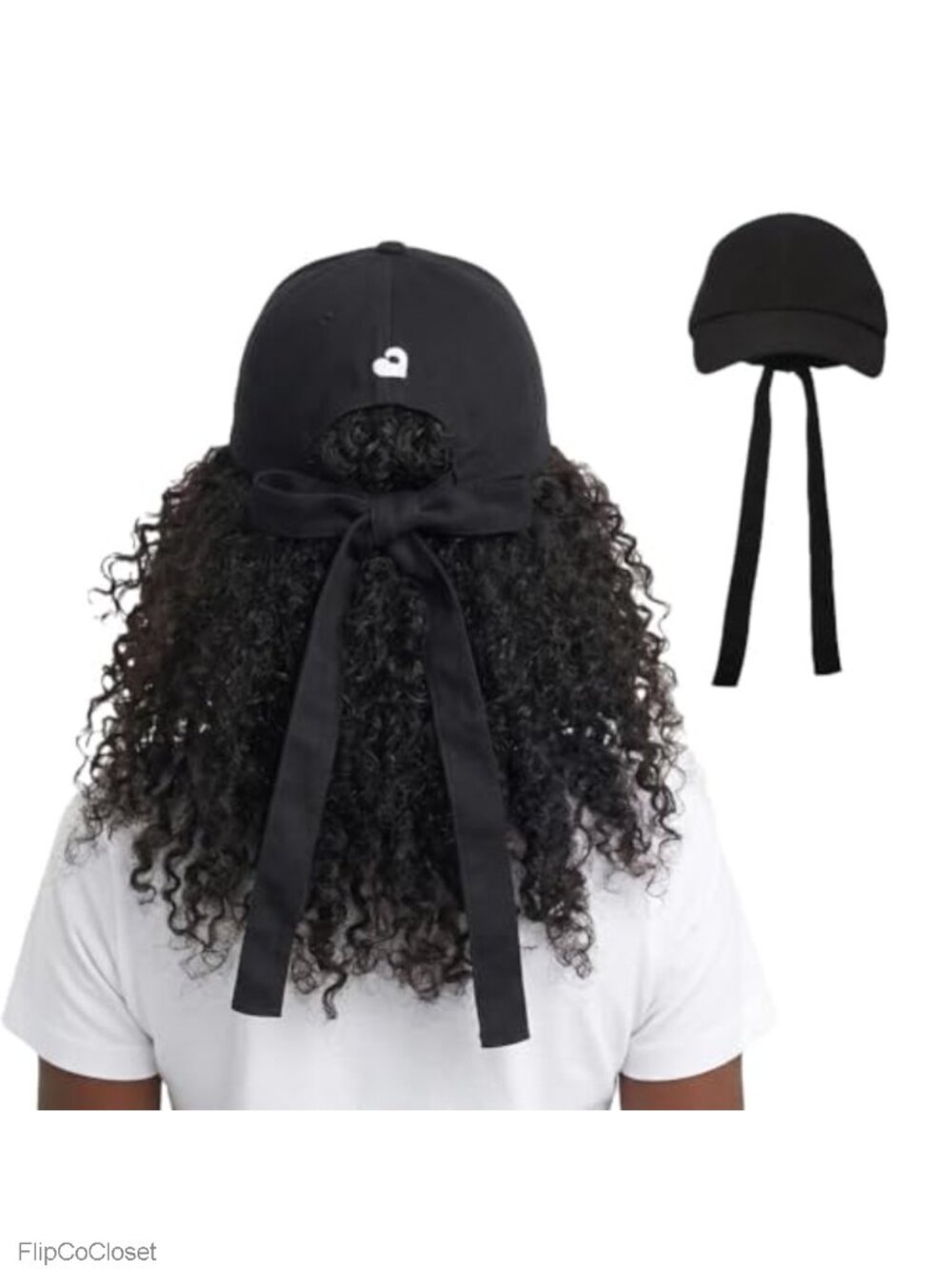 Satin Lined Bow Tie Baseball Cap Anti Breakage Hair Protection Adjustable
